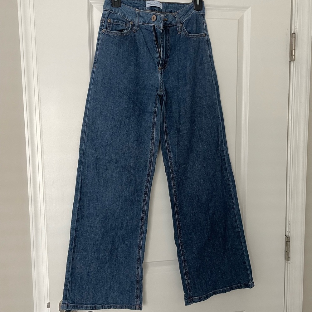 Vanilla Star Dark Blue Flare Jeans